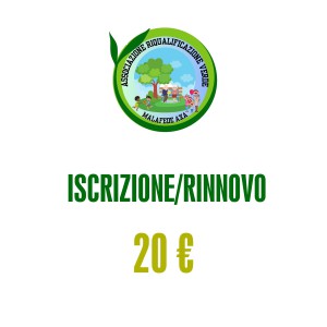 Iscrizione/Rinnovo Associazione con Donazione 20 Euro