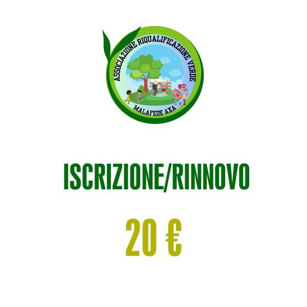 Iscrizione/Rinnovo Associazione con Donazione 20 Euro