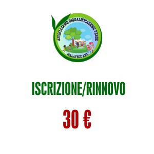 Iscrizione/Rinnovo Associazione con Donazione 30 Euro