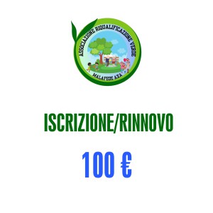 Iscrizione/Rinnovo Associazione con Donazione 100 Euro